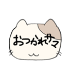 デカ文字で伝える猫型スタンプ(日本語)（個別スタンプ：22）