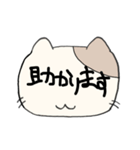 デカ文字で伝える猫型スタンプ(日本語)（個別スタンプ：28）