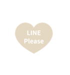 LINE HEART 1【英語編】アイボリー（個別スタンプ：10）