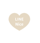 LINE HEART 1【英語編】アイボリー（個別スタンプ：14）