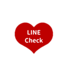 LINE HEART 2【英語編】レッド（個別スタンプ：30）