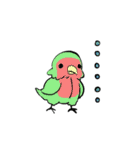 ふわふわのコザクラインコちゃんスタンプ（個別スタンプ：8）