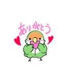 ふわふわのコザクラインコちゃんスタンプ（個別スタンプ：14）