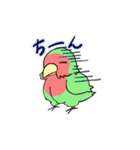 ふわふわのコザクラインコちゃんスタンプ（個別スタンプ：16）