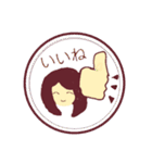 5色の女の子達のスタンプ（個別スタンプ：1）