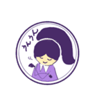 5色の女の子達のスタンプ（個別スタンプ：4）