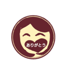5色の女の子達のスタンプ（個別スタンプ：5）