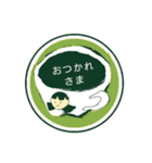 5色の女の子達のスタンプ（個別スタンプ：7）
