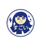 5色の女の子達のスタンプ（個別スタンプ：8）