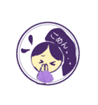 5色の女の子達のスタンプ（個別スタンプ：9）