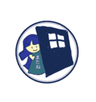 5色の女の子達のスタンプ（個別スタンプ：13）