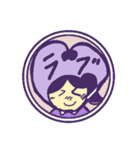 5色の女の子達のスタンプ（個別スタンプ：21）