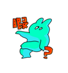 右斜め上が気になるうさぎ（個別スタンプ：23）