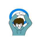 ジト目三角口系男子スタンプ（個別スタンプ：14）