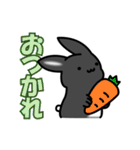 黒いウサギさん（個別スタンプ：3）