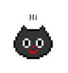 ドット絵 ねこ と 英語 English（個別スタンプ：4）