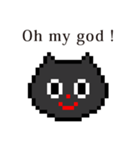 ドット絵 ねこ と 英語 English（個別スタンプ：10）