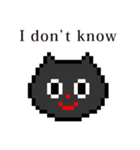 ドット絵 ねこ と 英語 English（個別スタンプ：24）