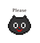 ドット絵 ねこ と 英語 English（個別スタンプ：25）