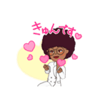 控えめアフロちゃんの日常✨01（個別スタンプ：6）