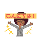 控えめアフロちゃんの日常✨（個別スタンプ：9）