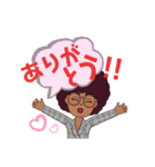 控えめアフロちゃんの日常✨（個別スタンプ：21）