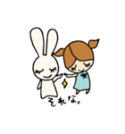 こびとちゃんとうさぎのかわいいスタンプ（個別スタンプ：11）