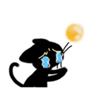 月と黒ネコ（個別スタンプ：40）