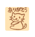 消しゴムはんこ ねこ スタンプ（個別スタンプ：2）