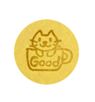 消しゴムはんこ ねこ スタンプ（個別スタンプ：11）