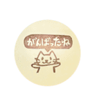 消しゴムはんこ ねこ スタンプ（個別スタンプ：15）