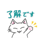 ねこさん達の日常2【しろねこ】（個別スタンプ：6）