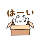 ねこさん達の日常2【しろねこ】（個別スタンプ：9）