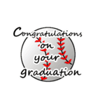 野球で卒業おめでとうのお祝い（個別スタンプ：3）