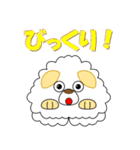 もこもこの犬のかわいいスタンプ（個別スタンプ：9）