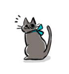 後ろのバルコニーの猫（個別スタンプ：14）