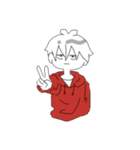 赤パーカーくん（個別スタンプ：6）