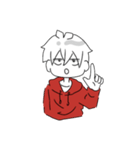 赤パーカーくん（個別スタンプ：7）