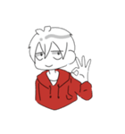 赤パーカーくん（個別スタンプ：9）