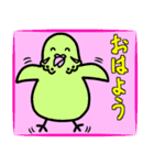 元気なインコのピロリン一家（あいさつ編）（個別スタンプ：8）