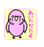 元気なインコのピロリン一家（あいさつ編）（個別スタンプ：14）