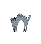 灰色ねこ謝罪スタイル（個別スタンプ：3）