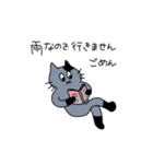 灰色ねこ謝罪スタイル（個別スタンプ：5）