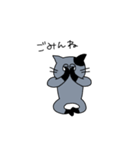 灰色ねこ謝罪スタイル（個別スタンプ：7）