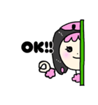 りなとピンクの象（個別スタンプ：16）