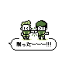 ふきだし！サッカー観戦ドット絵スタンプ（個別スタンプ：21）