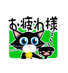 ⚡吾輩は多分猫[飛び出す]くろねこ100％（個別スタンプ：3）