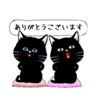 「黒猫」noboスタンプ（個別スタンプ：1）