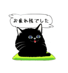 「黒猫」noboスタンプ（個別スタンプ：7）