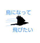 鳥好きに送るカラスのスタンプ（個別スタンプ：21）
